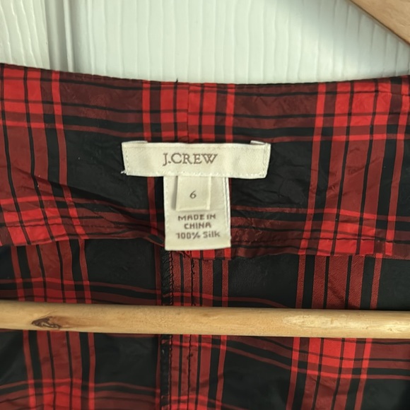 J Crew plaid satin top 6 - Picture 3 of 4